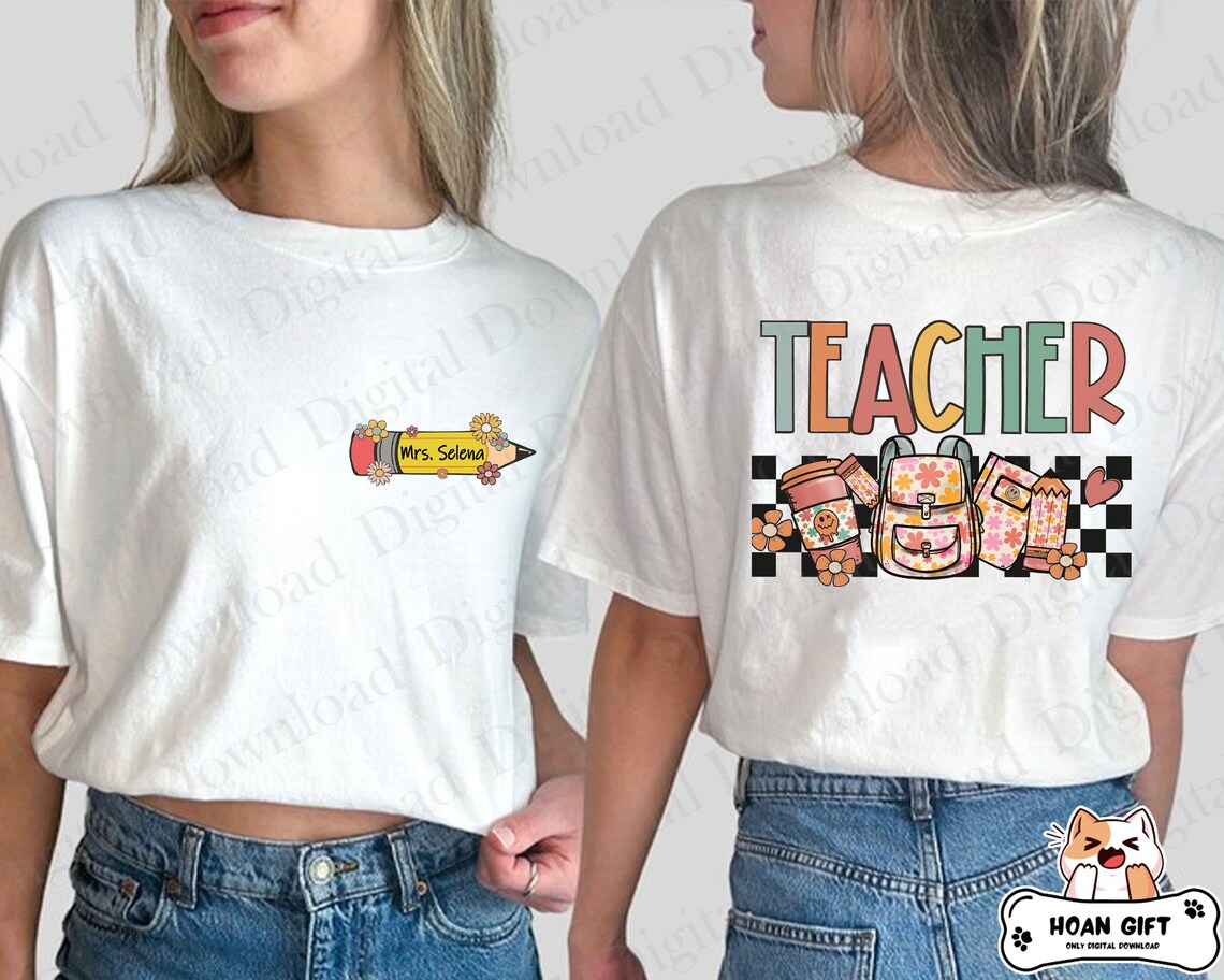 Personalization Teacher Png Back to School Teachers Day - Etsy