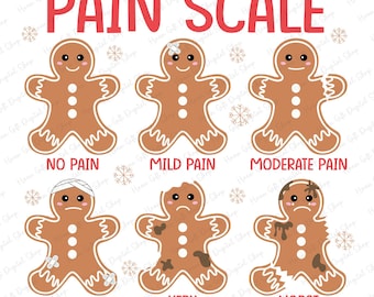 Pain Scale Christmas Svg, Christmas Nurse Svg, Gingerbread Man Svg, Nurse Triage And Pain Assessment Svg, Funny Christmas Svg