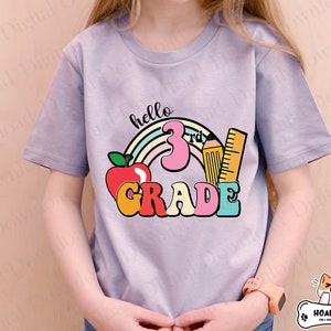 Hello 3rd Grade Png Back to School Png Happy First Day of - Etsy
