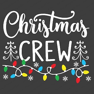 Christmas Crew Light Svg, Christmas Lights Svg, Merry Christmas Svg, Family Matching Shirts Svg, Christmas Gift, Merry & Bright Svg