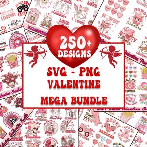 250+ Valentine Mega Bundle, Retro Valentine Png, Valentines Png, Boho Valentine Retro Png, Valentine Teacher Png Digital Download