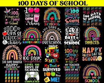 100 Days of School Svg Bundle, Happy 100 Days of School Svg, Back to School Svg, Teacher School Svg, 100 Days of School Shirt, School 100th