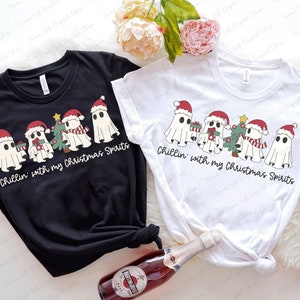Chillin With My Christmas Svg, Funny Xmas Svg, Funny Christmas Ghosts Svg, Happy Christmas Svg, Christmas Vibes Svg Digital