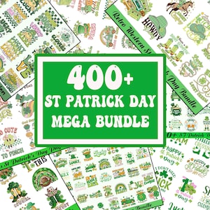 400+ St Patrick's Day Mega Bundle, Happy St. Patrick's Day Png, Irish Day Png, Shamrocks Png, Funny Lucky Shamrock Clover Png