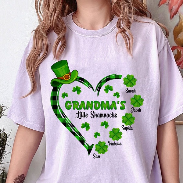 Personalized St Patrick Day Grandma Png, Grandma's Little Shamrocks, Custom Name, Saint Patrick's Day, Lucky Vibes, St Patricks Day Png