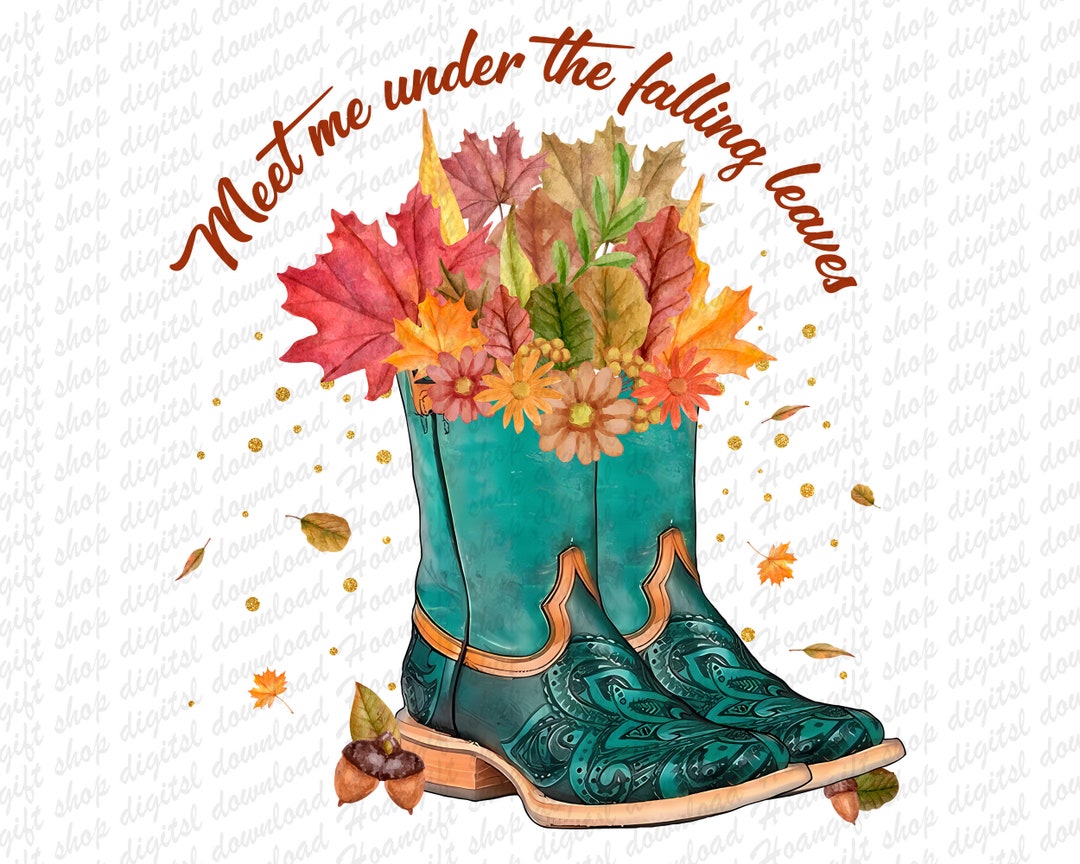 Hello Autumn Png, Meet Me Under the Falling Leaves Png,