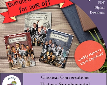 CC History Supplementals | Bundled Together All Cycles | Homeschool PDF Digital Download | Classical Conversations