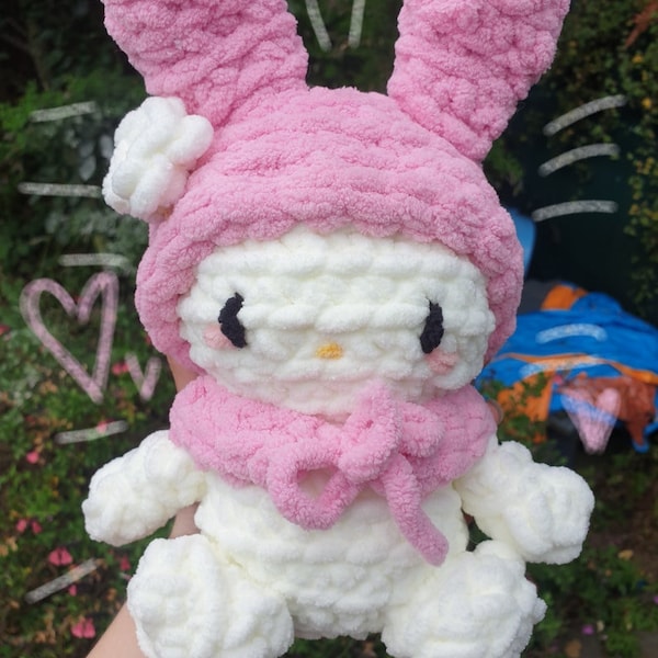 Pattern // Crochet Amigurumi Melody Bunny plush  (NO IMAGES)