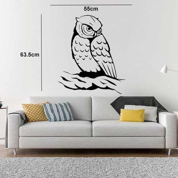 Owl Wall Decal Etsy UK