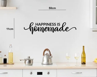 Happiness is homemade - Quote - Family - Living room - Kitchen - Bedroom - Wall sticker - Decal