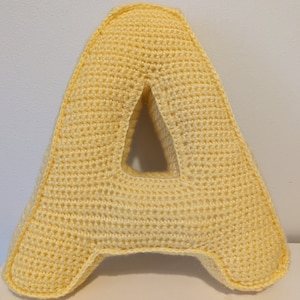 Crochet Alphabet Cushions - all letters or numbers - any colour