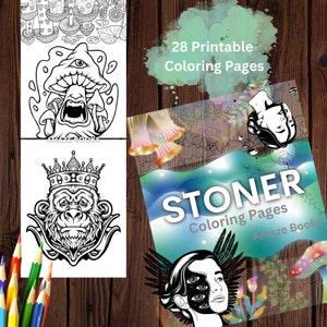 Stoner Coloring Pages:  Made for Adults with Relaxing and Psychedelic Designs for Stress Relief