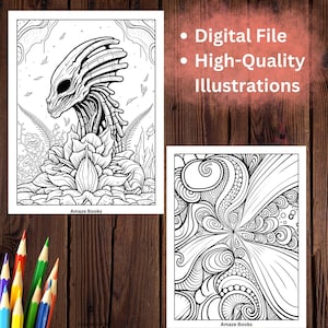 Adult coloring book psychedelic art coloring for adults coloring page trippy coloring book stoner coloring pages alien mushroom and mandala