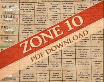 Przewodnik po sadzeniu w strefie 10 w formacie PDF | Miesięczny kalendarz ogrodniczy do druku