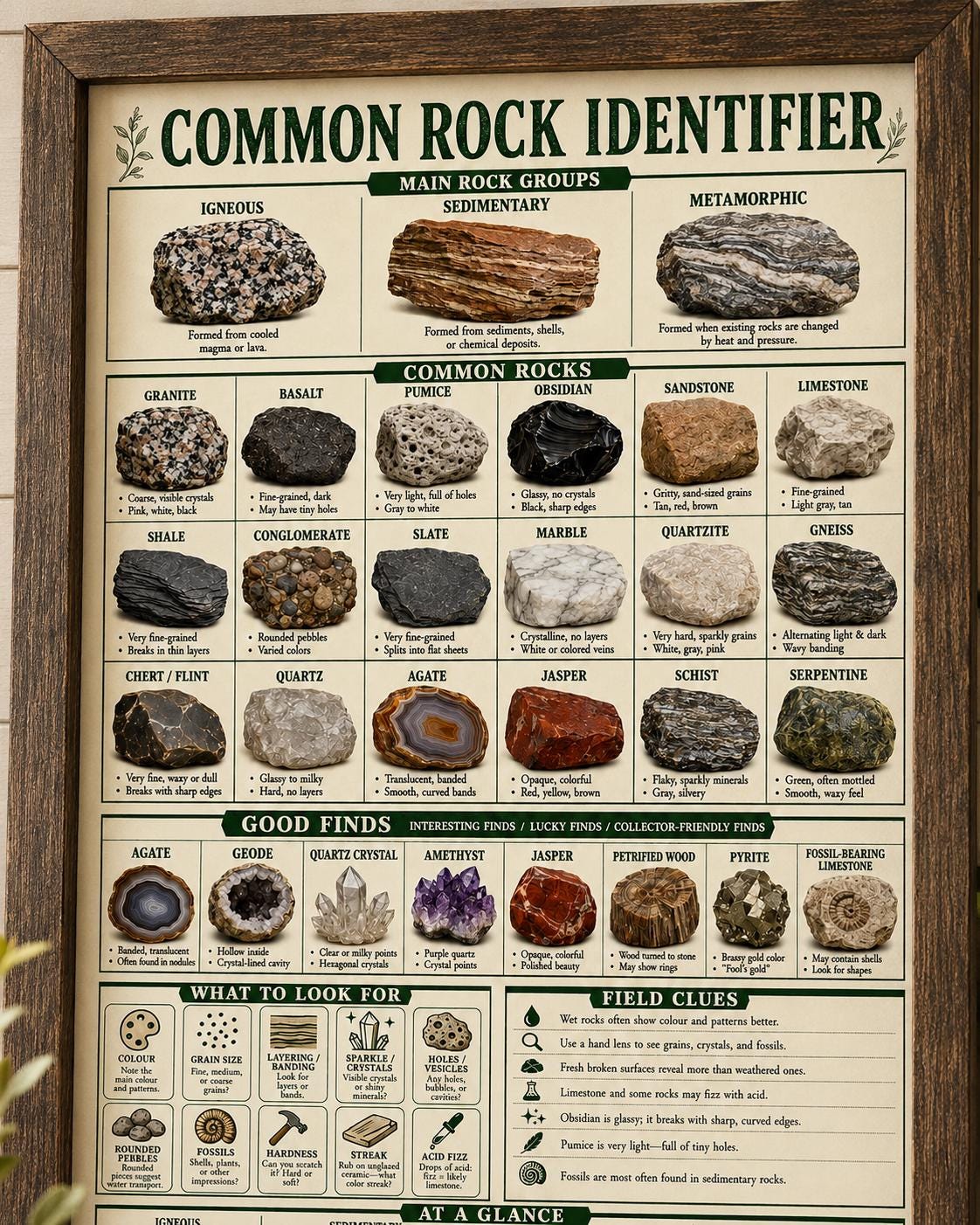 Common Rock Identifier Printable PDF, - Etsy