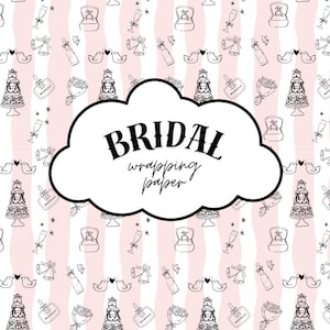 Bridal Shower Wrapping Paper - Wedding Themed Gift Wrap