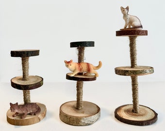 Miniatyr klösträd + kattminiatyr