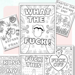 Printable Coloring Sheets, Swear Coloring Pages, Adult Coloring