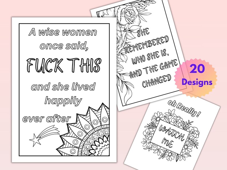 Being Rude Colour In Women Empowerment Colouring Pages, Funny Adult Colouring, Sassy Rude ...