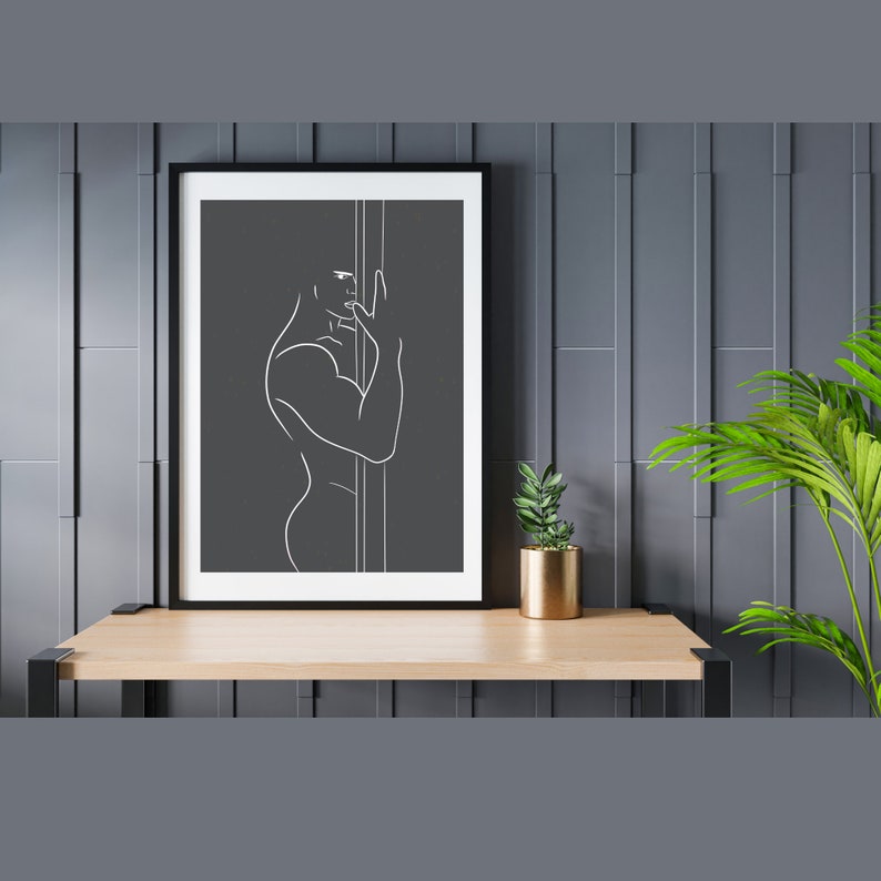 Minimalism Male Drawing Male Wall Art Digital Gay Male Etsy
