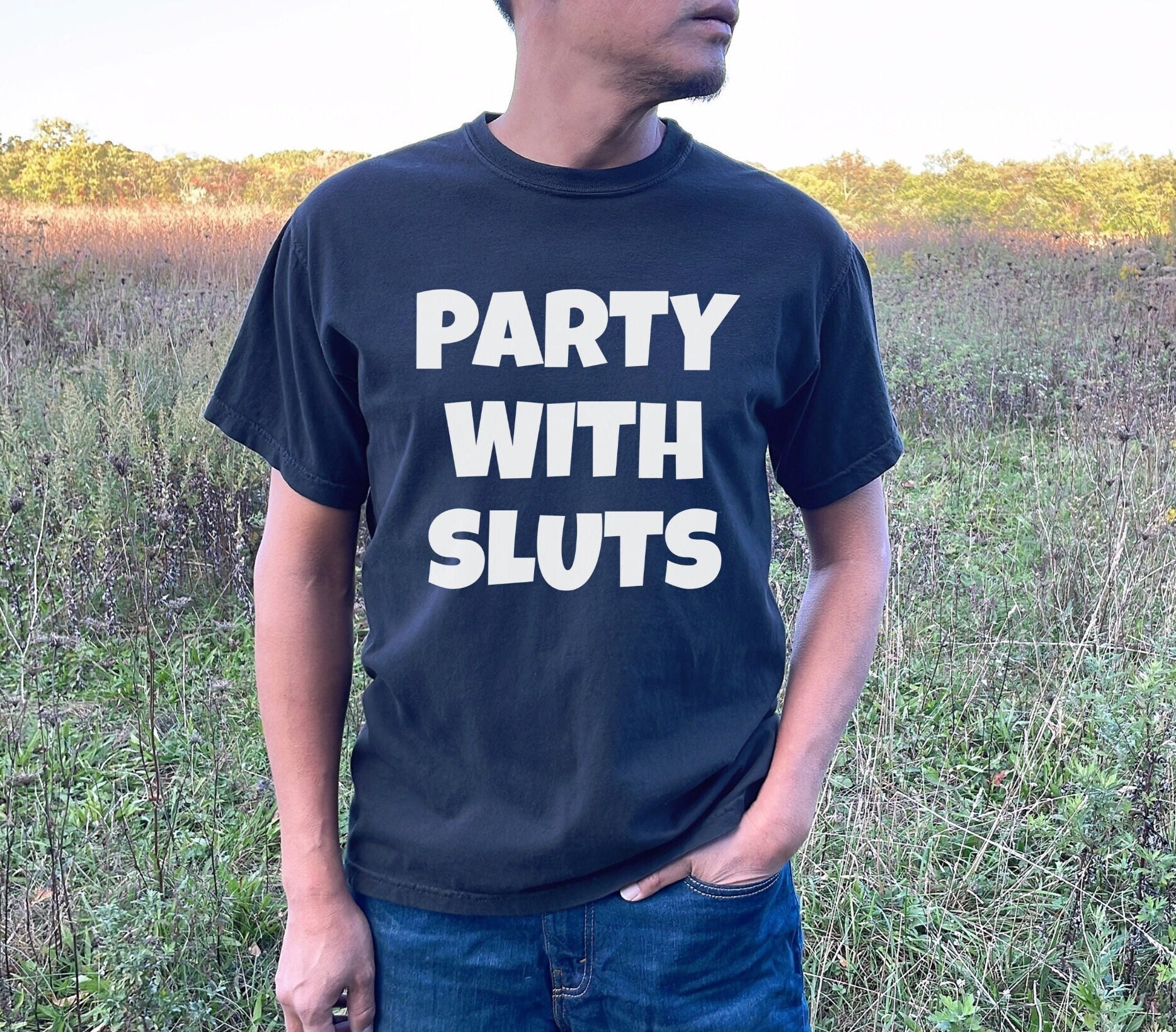 Party With Sluts, Adult, Male, Female, Unisex, Short Sleeve, Tee, T-shirt,  Funny, Gift for Adults, Offensive - Etsy