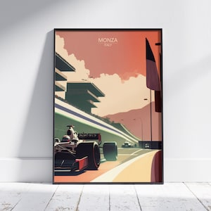 Monza F1 Circuit Print | Formula 1 Print | F1 Racing | Formula 1 Track Circuit Outline Poster | Birthday Gift For Dad/Husband | Fathers Day
