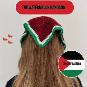 Crochet pattern for The Watermelon Bandana - Digital download