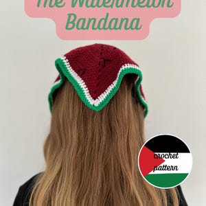 Schema all'uncinetto per la bandana all'anguria - Download digitale