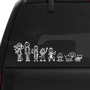 Stick Family / Car Family Sticker / divertido / regalo / calcomanía / baby shower image 1