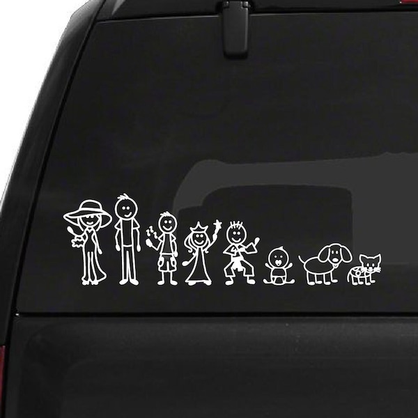 Stick Family / Car Family Sticker / divertido / regalo / calcomanía / baby shower