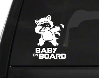 Baby on Board | Rocket the Racoon | Sticker | Guardians | Car Window Bumper Vinyl Decal Sticker