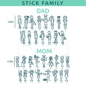 Stick Family / Car Family Sticker / divertido / regalo / calcomanía / baby shower image 3