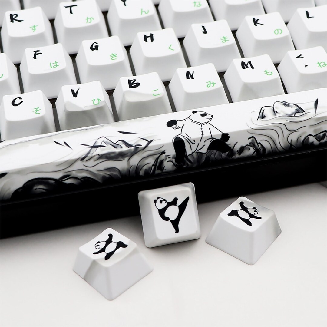 Panda Cute Keycap Set PBT Keycap Mechanical Keyboard - Etsy