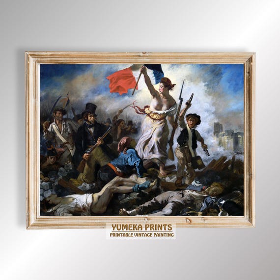 ウジェーヌ・ドラクロワ作「民衆を導く自由の女神」 | 象徴的な