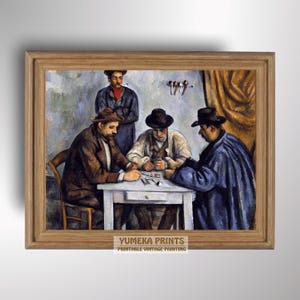 The Card Players by Paul Cézanne | Post-Impressionist Masterpiece Digital Download | Card Game Art | Printable Painting | Y87