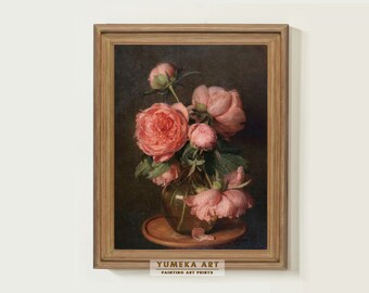 Pfingstrosen by Eduard von Grützner Print Vintage Peony Floral Wall Art (Digital Download)
