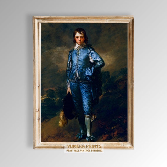 The Blue Boy by Thomas Gainsborough | Classic Portrait Art Digital