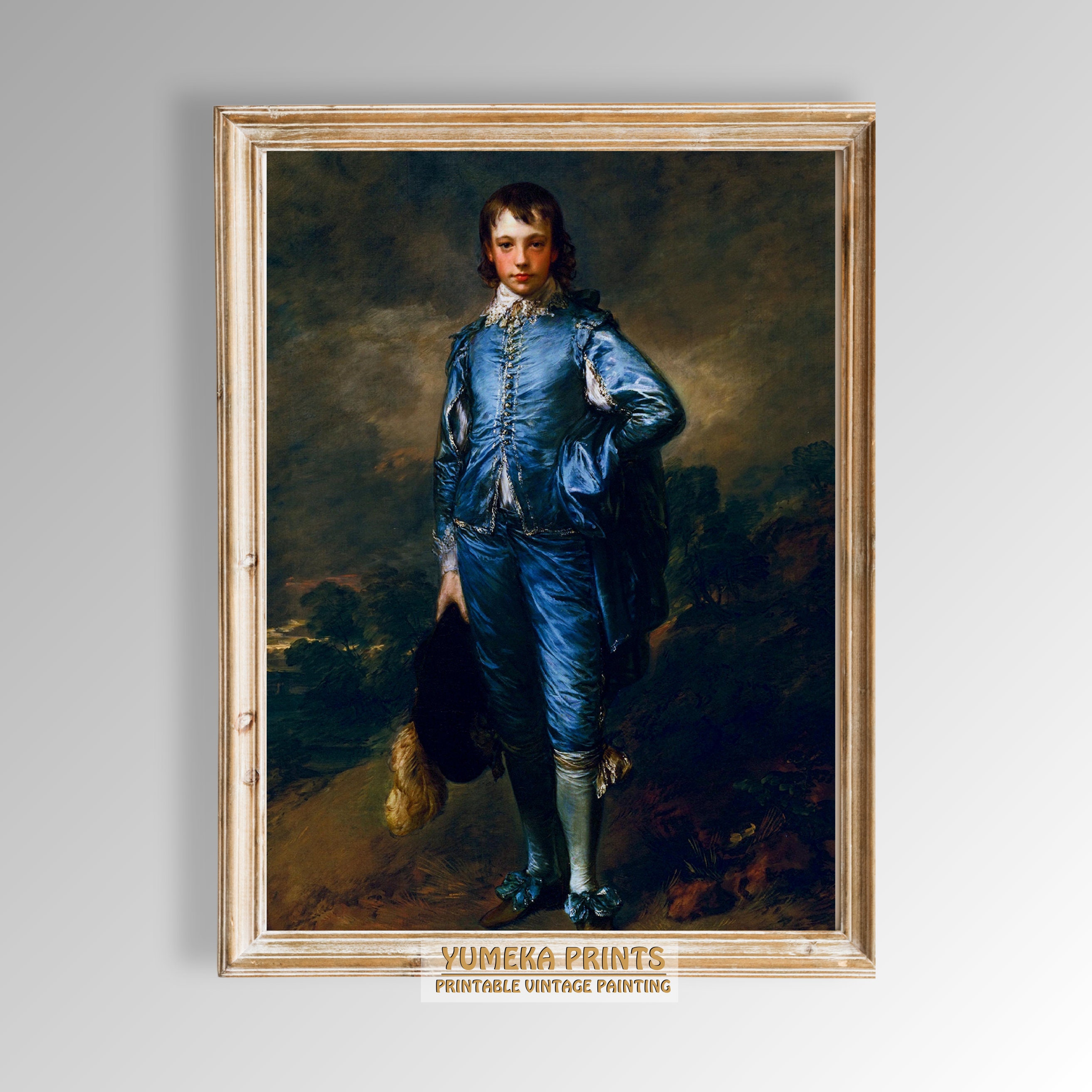 The Blue Boy by Thomas Gainsborough | Classic Portrait Art Digital