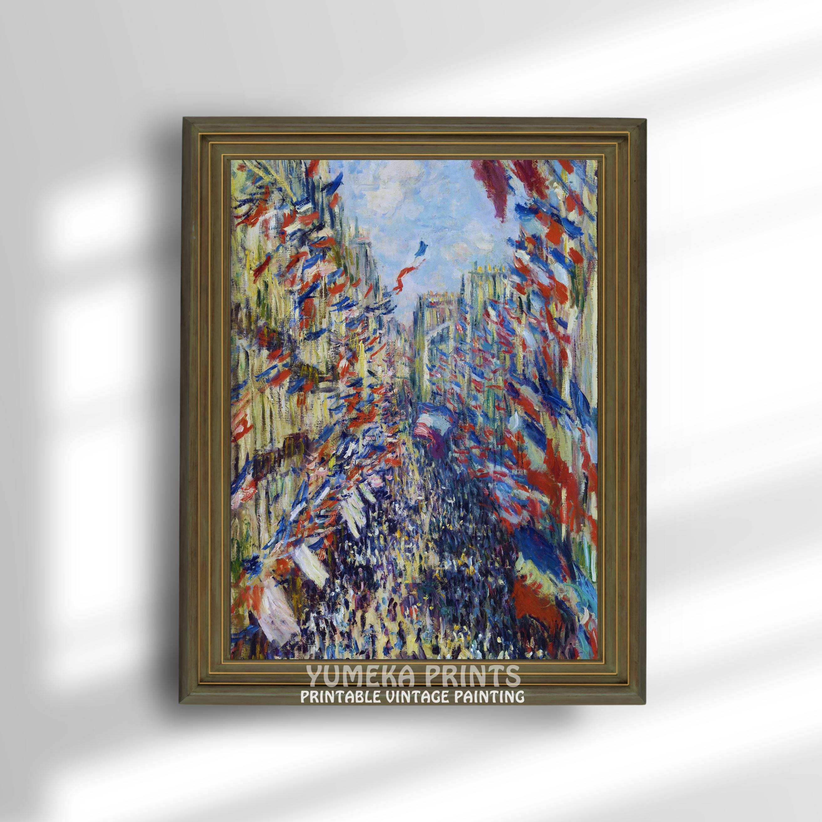 Monet Rue Montorgueil Print – French Bastille Day Art (digital