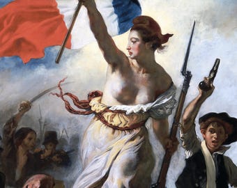 ウジェーヌ・ドラクロワ作「民衆を導く自由の女神」 | 象徴的な