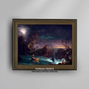 The Voyage of Life (Manhood) by Thomas Cole - Inspiring Symbolic Art Print | Romantic Landscape | High-Quality Digital Download | U39