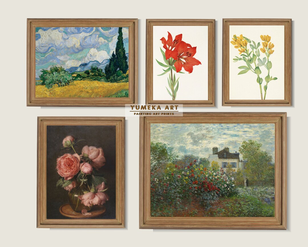 Vintage Painting Gallery Wall Art Set Print Abstract Painting Original ...