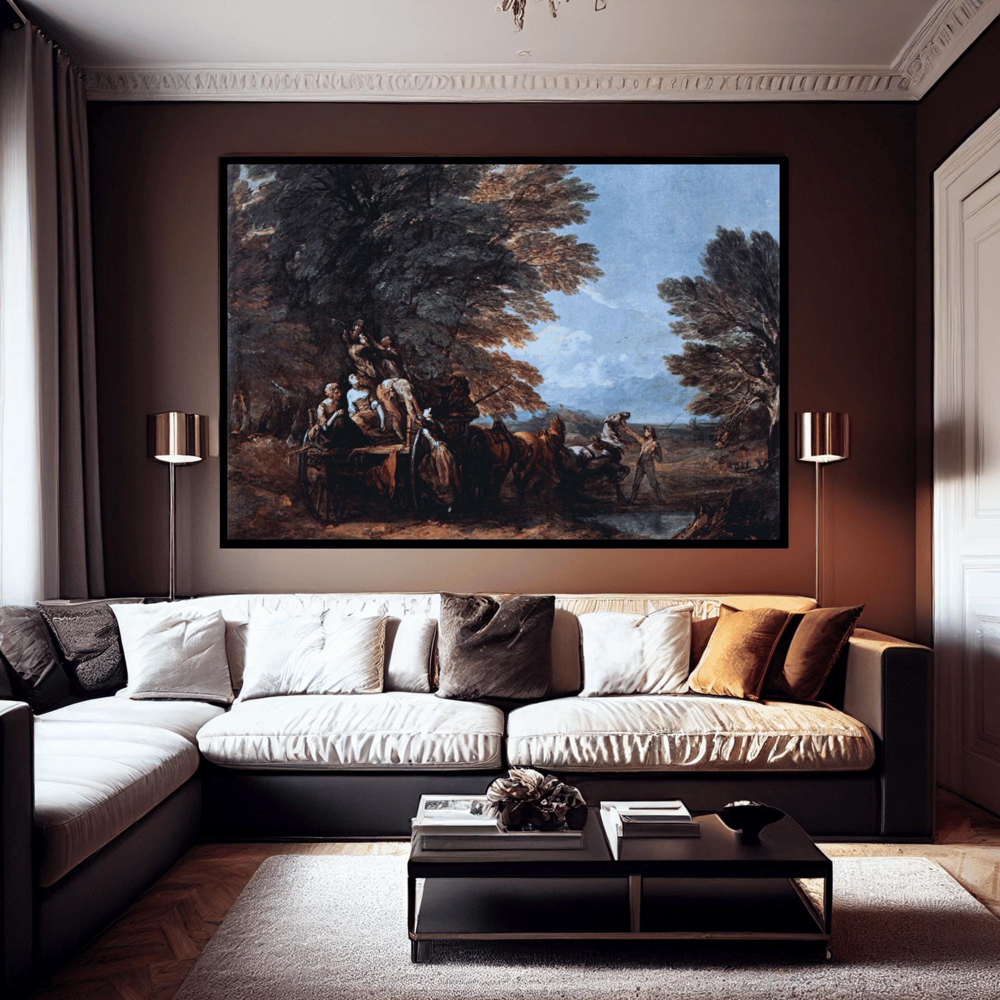 トーマス・ゲインズバラ作「収穫の荷馬車」 - ヴィンテージ風景画