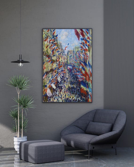 Monet Rue Montorgueil Print – French Bastille Day Art (digital