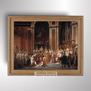 Napoleons kröning av Jacques-Louis David - Historiskt konsttryck | Ikoniskt franskt mästerverk | Digital nedladdning i hög kvalitet | U49