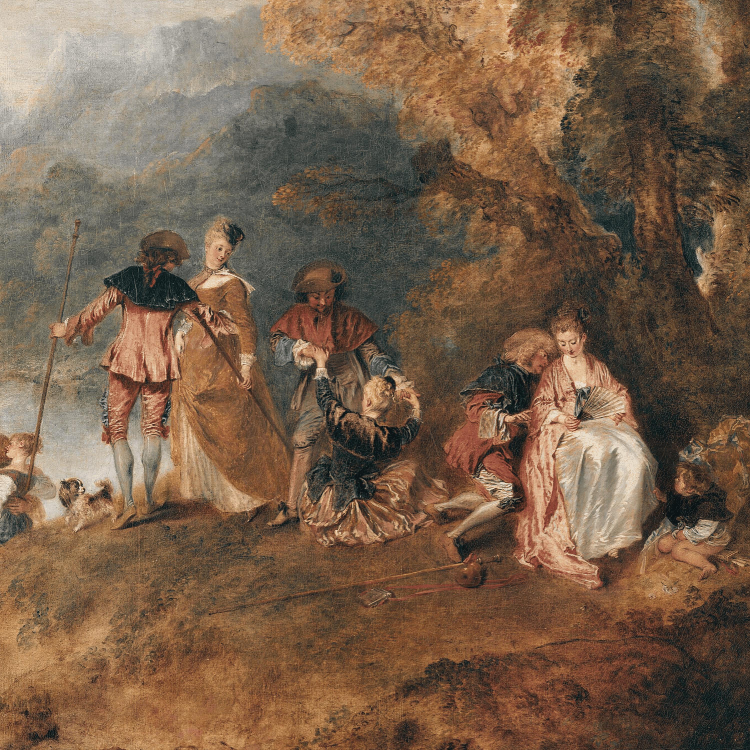 Wateau Back Rococo The Embarkation for Cythera by Jean-antoine Watteau - Rococo ...