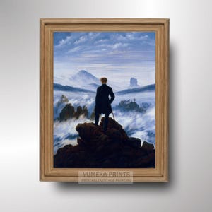 Wanderer above the Sea of Fog by Caspar David Friedrich | Romanticism Landscape Digital Download | Iconic Art Print for Home Decor | Y100