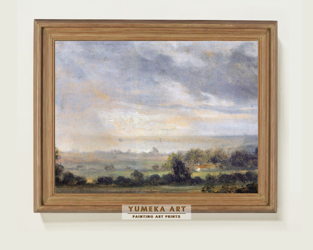 ヴィンテージ風景画 アンティーク風景画 ナチュラルアート 絵画 素朴な