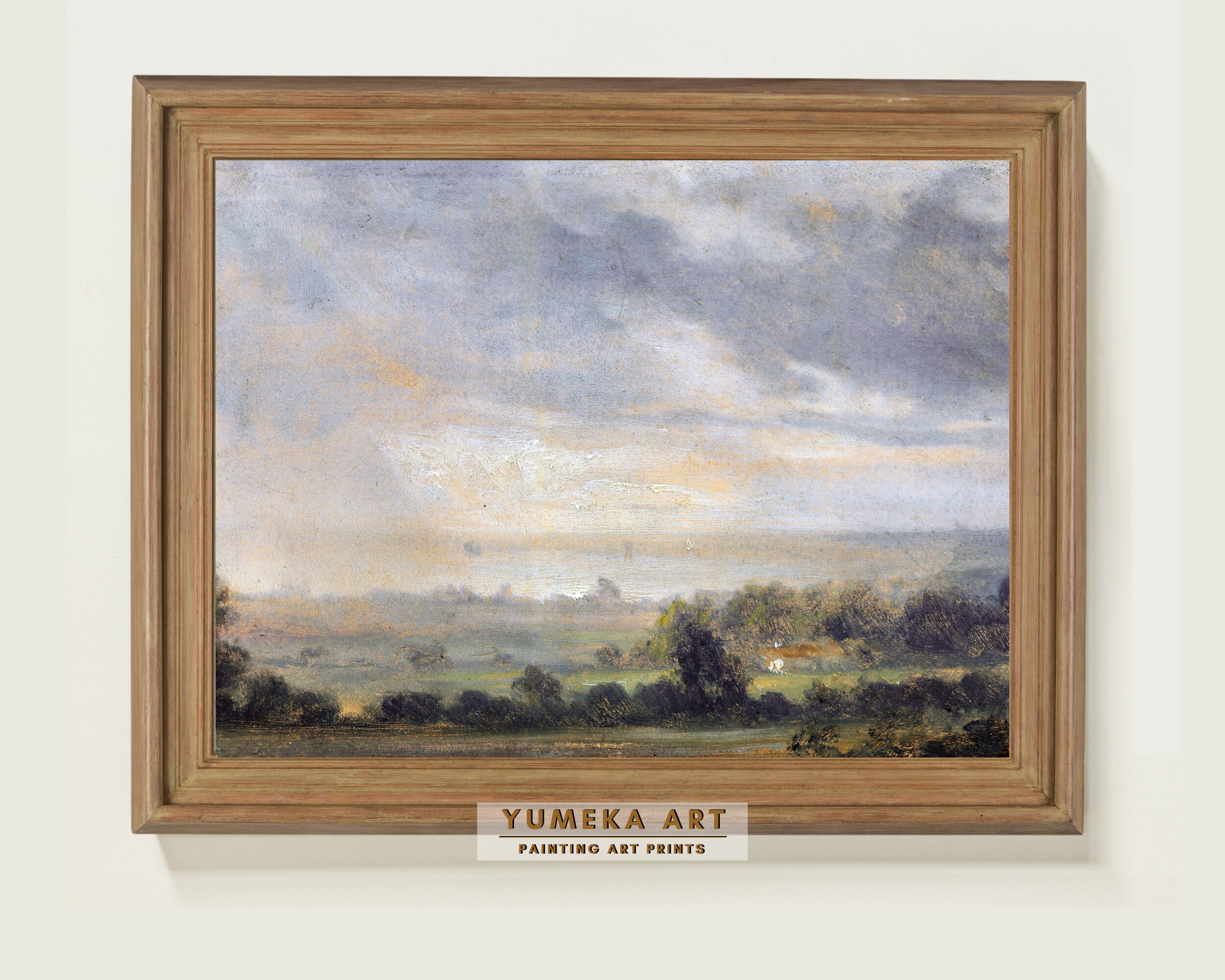 ヴィンテージ風景画 アンティーク風景画 ナチュラルアート 絵画 素朴な
