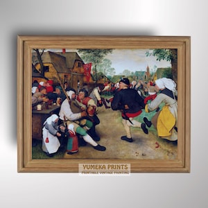 The Peasant Dance by Pieter Bruegel the Elder | Renaissance Art | Digital Download | Fine Art Print for Home Decor | Timeless Art | Y97